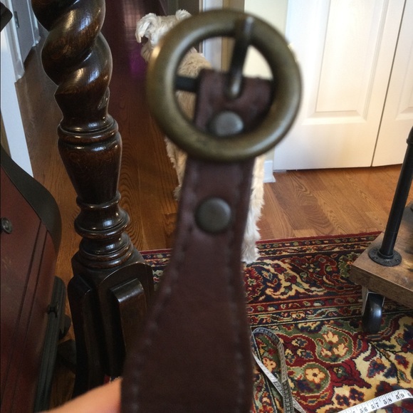 Leather, Studded, Brown Belt - Picture 3 of 7